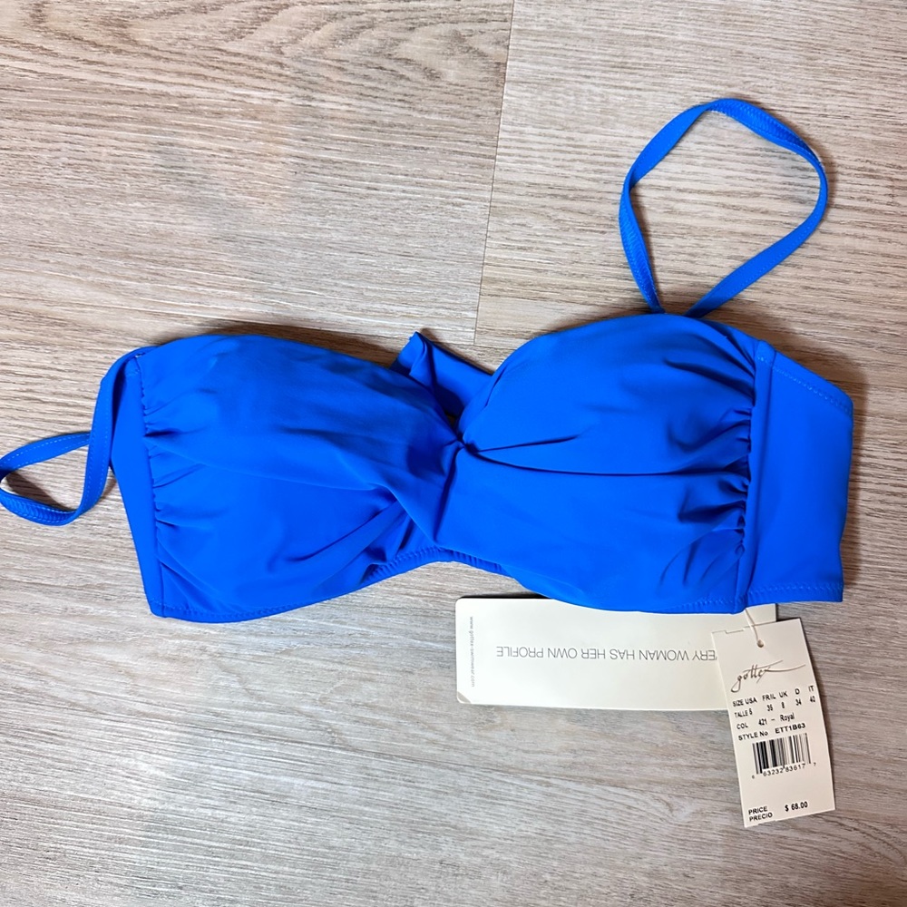 Royal Blue Bandeau Bikini Top